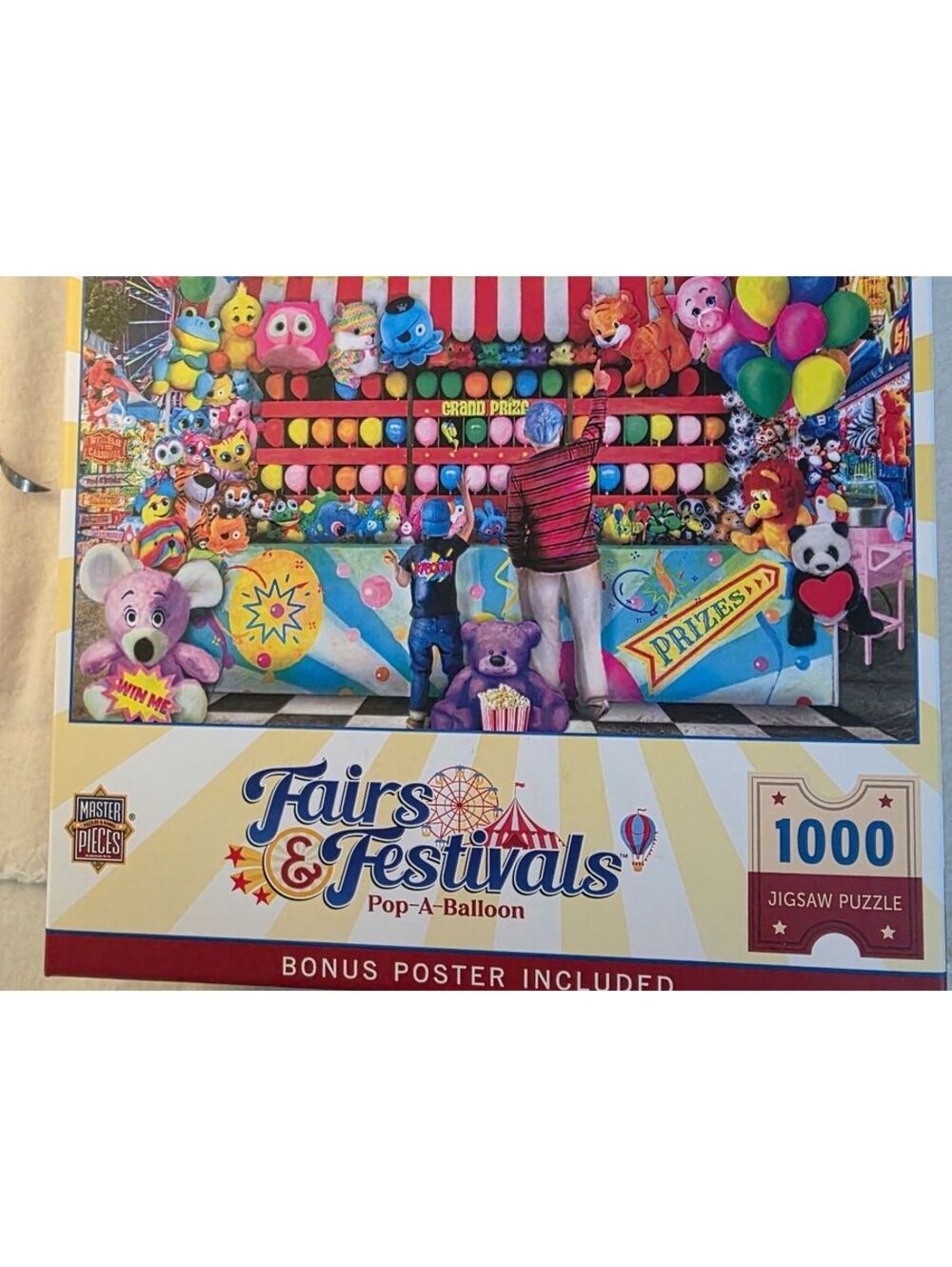 MasterPieces Pop-A-Balloon 1000 Piece Carnival Jigsaw Puzzle Complete
